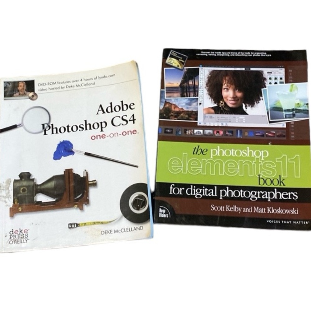 2 Photoshop Books: Adobe CS4 and The Elements 11 for Digital Photographers